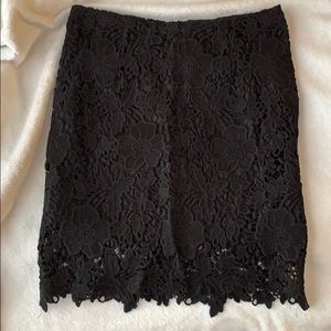 Forever 21 Black Floral Skirt